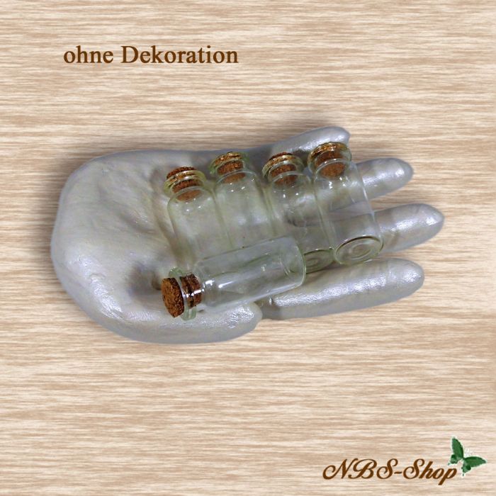 Glasfläschchen mit Korken 2. Wahl