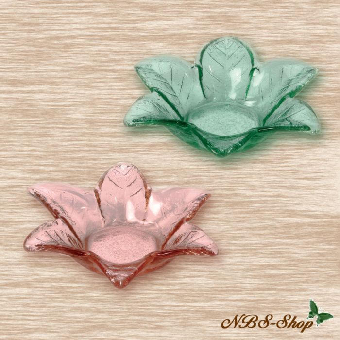 Glasblumen Teelichthalter