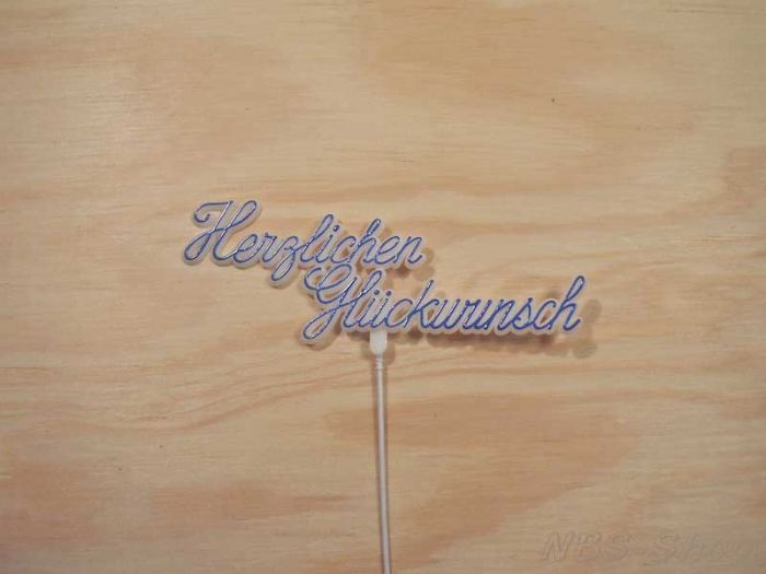 Kunststoffstab "Herzlichen Glückwunsch"