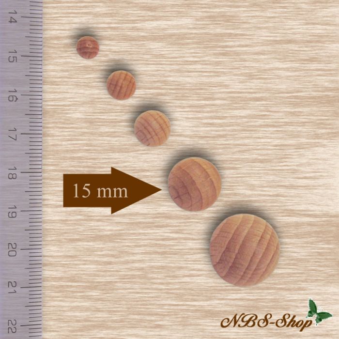 Holz - Halbkugel - 15mm
