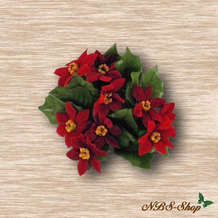 Kerzenring Weihnachtsstern rot