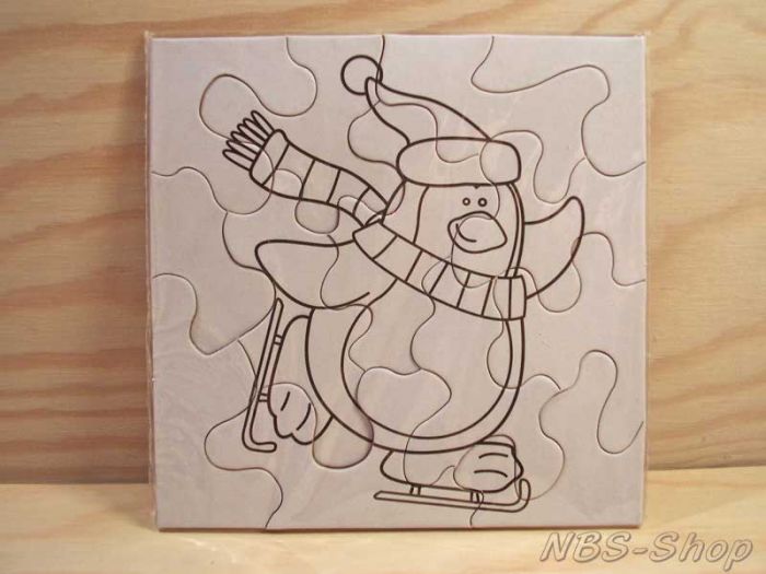 Ausmal-Puzzle "Winter"
