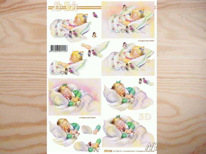 3D Bogen Schlafendes Baby