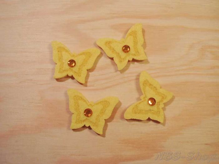 Filz-Schmetterlinge gelb