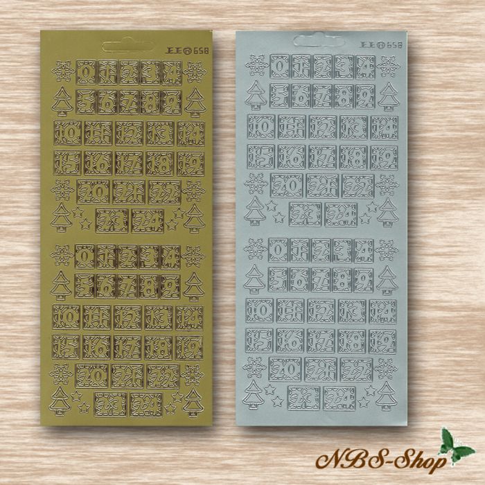 Sticker Advents-Zahlen