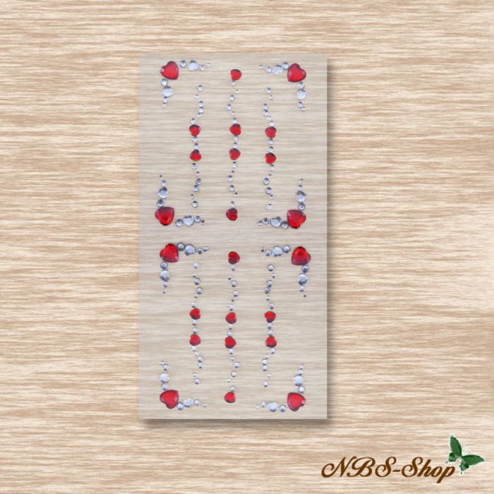 Schmucksteine Herzbordüre