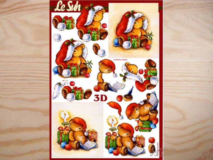 3D Bogen Kleiner Teddy mit großer Mütze
