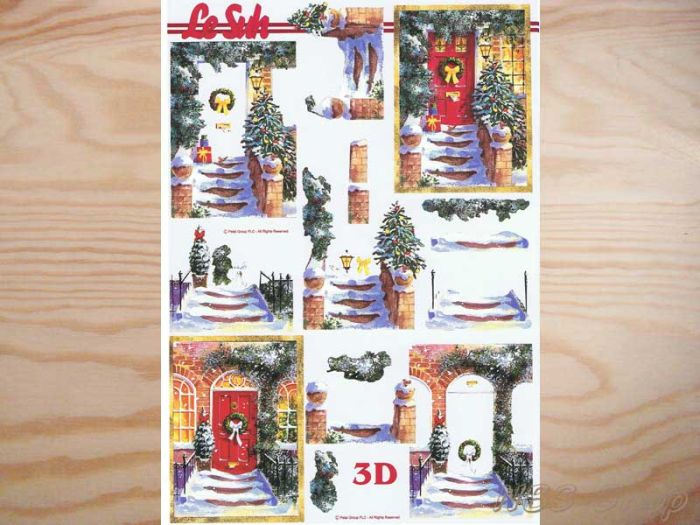 3D BogenWeihnachtliche Eingangstür