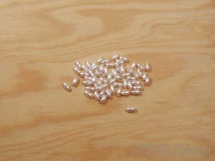 Wachsoliven 4x8mm weiß