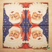 Motivserviette - Weihnachtsmann Kopf 1