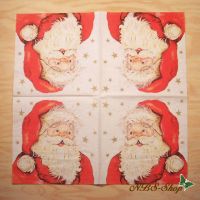 Motivserviette - Weihnachtsmann Kopf 2