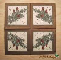 Motivserviette - Tannenzweig