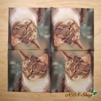 Motivserviette - Katze