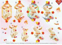 3D Bogen Engel aus Stein hockend