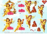 3D Bogen Engel mit Harfe