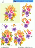 3D Bogen Frühlingsblumen - Bild