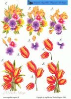 3D Bogen Frühlingsblumen 1