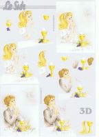 3D Bogen Betende Kinder