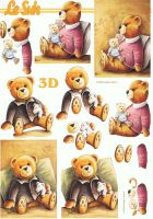 3D Bogen Teddy im Kissen