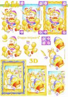 3D Bogen Küken und Hase