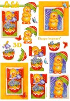 3D Bogen Küken im Regen