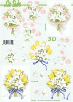 3D Bogen Blumenstrauß 1
