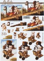 3D Bogen Hund mit Stofftieren