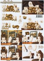 3D Bogen Hund mit Stofftieren 2