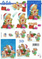 3D Bogen Teddy mit Geschwistern