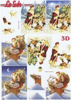 3D Bogen Weihnachtsmann Nostalgie 2