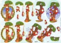 3D Bogen Weihnachtsmann  Anhänger