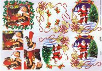 3D Bogen Weihnachtsmann schlafend