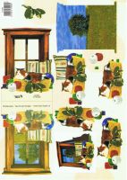 3D Bogen Aufsteller Katze am Fenster