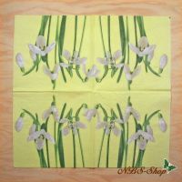 Motivserviette - Schneeglöckchen