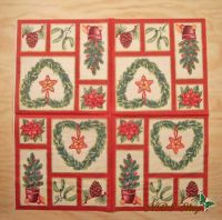 Motivserviette - Weihnachtsgrün