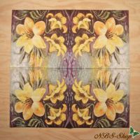 Motivserviette - Lilien