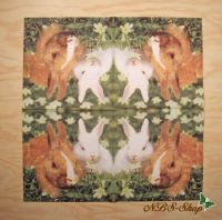 Motivserviette - Hasen