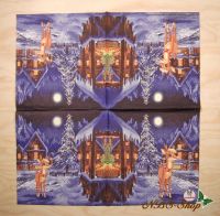 Motivserviette - Rudi im Dorf