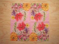 Motivserviette - Bunte Blumen