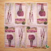 Motivserviette - Lavendel