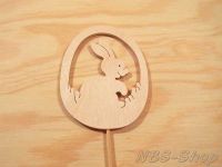 Holzbildchen auf einem Stab - Hase