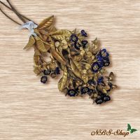 blumen blau-gold drei stiele