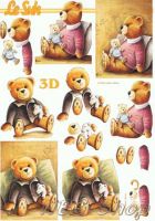 3D Bogen Teddy im Kissen