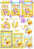 3D Bogen Küken und Hase