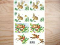 3D Bogen Hase und Vogel