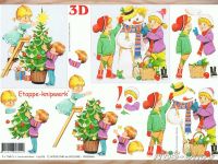 3D Bogen Kinder schmücken den Baum