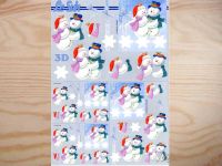3D Bogen Schneemann Paar auf Karte 3er