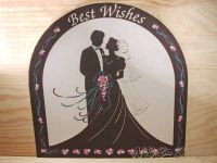 Zur Hochzeit - "Best Wishes" Dekoschild