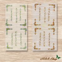 Aufkleber mit Ecken und Bordüren aus Schmucksteinen