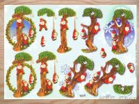 3D Bogen Weihnachtsmann  Anhänger